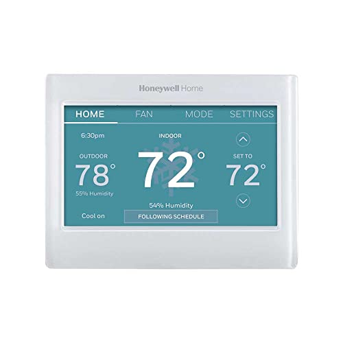Honeywell Home RTH9600WF Smart Color Thermostat Energy Star Wi-Fi Programmable Touchscreen Alexa Ready - C-Wire Required, White