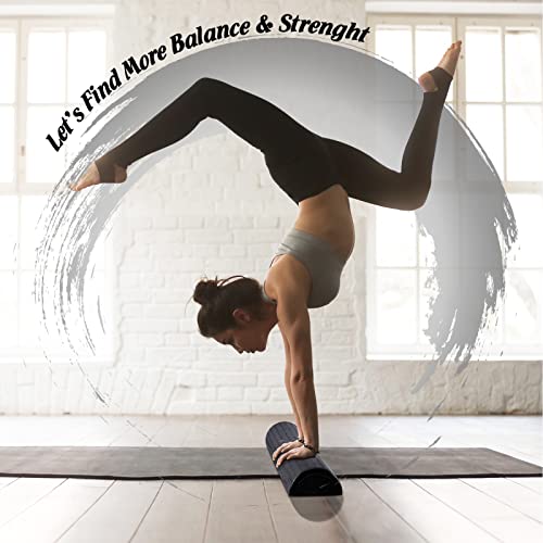 Yes4All Half Foam Roller EPP Support Pain Relieved, Physical Therapy, Back, Leg and Muscle Restoration ( 36 inch - Black )