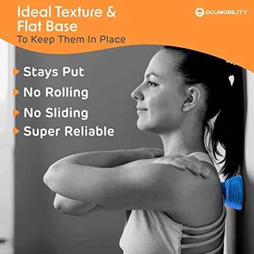 Acumobility Deep Flat-Base Trigger Point Ball 2 Pack - Chiropractor Designed Foot Massage Ball Roller - Physical Therapy Ball & Lacrosse Balls for Athletes, Made in USA