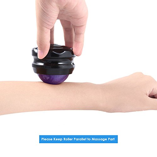 Manual Massage Ball Pain Relief Back Roller Massager Self Massage Therapy and Relax Full Body Tools for Sore Muscle Joint Pain Essential Oils or Lotion Relax (Blue)