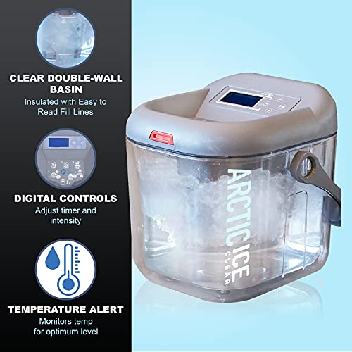 Circulating Cold Water Therapy Kit Gen 2 by Arctic Ice Clear â Ice Machine with Universal Pad 3-Strap Wrap and 4 Cold Cubes (Arctic Ice Clear Kit)