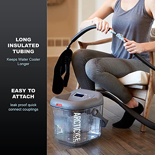 Circulating Cold Water Therapy Kit Gen 2 by Arctic Ice Clear â Ice Machine with Universal Pad 3-Strap Wrap and 4 Cold Cubes (Arctic Ice Clear Kit)