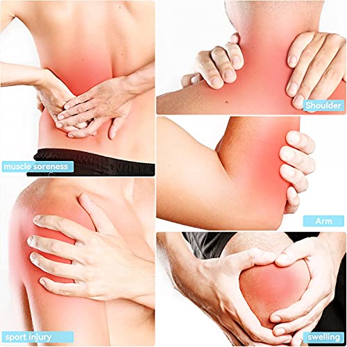 Ohuhu 2 Packs 14" X 11" Large Reusable Gel Ice Pack with Wrap for Hot & Cold Therapy, Ice Pack for Injuries, Pain Relief for Shoulder, Knee, Back, Hip, Aches (XL Light Blue Cold Pack)