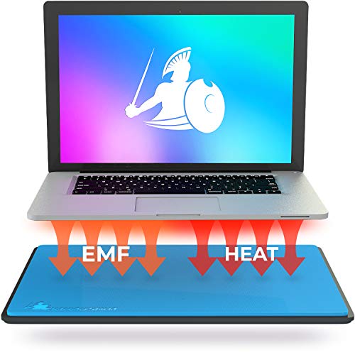 DefenderPad Laptop EMF Radiation Protection & Heat Shield by DefenderShield - EMF Blocker Lap Pad & 5G Protector Computer Lapdesk Compatible with up to 17" Laptop, Chromebook, MacBook (Blue)