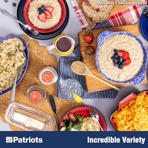 4Patriots 72-Hour Emergency Food Supply Survival Kit, Perfect for Camping, Freeze Dried Preparedness Food, Designed to Last 25 Years, Be Ready with 16 Servings of Delicious Breakfast, Lunch, & Dinner