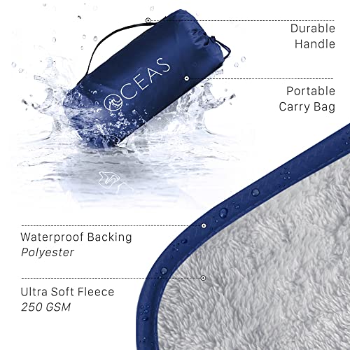 Oceas Large Waterproof Outdoor Blanket â Lightweight Camping Blankets for Cold Weather, Picnic, Stadium, Camp, & Car Use â Insulated Windproof, and Water Proof Blanket - Machine Washable Fleece