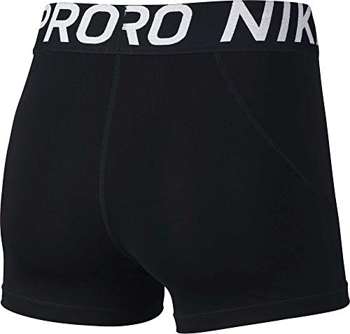 Nike Women's Pro 3" Training Shorts (Black White, Small)