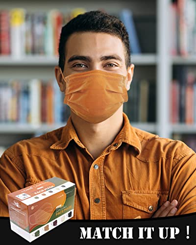 FriCARE Disposable Individually Wrapped Face Masks 4 Ply 50PCS, Colorful Breathable Safety Mask for Adults Women Man