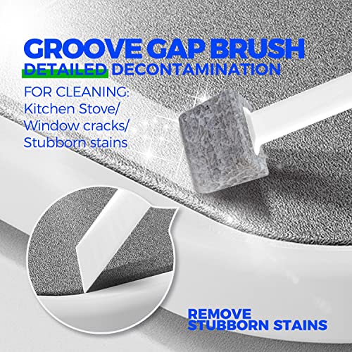 Holikme 5 pack Deep Cleaning Brush Setï¼Scrub Brush&Grout and Corner brush&Scrub pads with Scraper Tip&Scouring padsï¼for bathroom,Floor, Tub, Shower, Tile, Bathroom and Kitchen Surfaceï¼Greenï¼