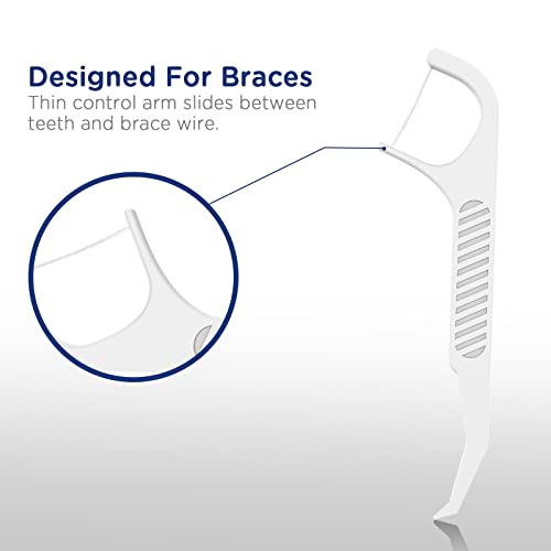 Fremouth Orthodontic Flossers for Braces - Ortho Dental Floss Picks, 100 Count (Pack of 1)