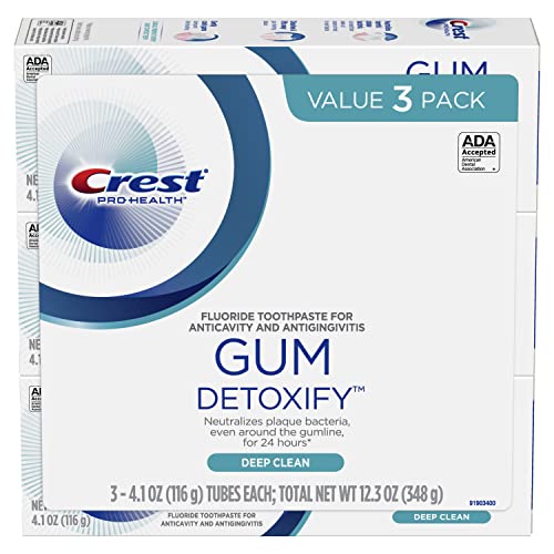 Crest Toothpaste Gum Detoxify Deep Clean, 4.1oz (Pack of 3)