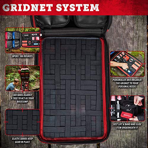 Surviveware 72-Hour Emergency Preparedness Survival Backpack, Stocked for 2 People, Red