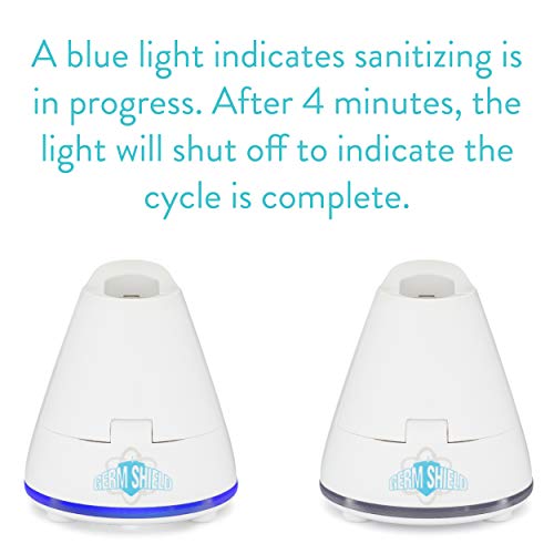 TAO Clean Germ Shield UV Sanitizer â Universal Cleaning Station that Accommodates all Manual and Electric Toothbrushes, Travel Friendly, Kills 99.9% of Germs