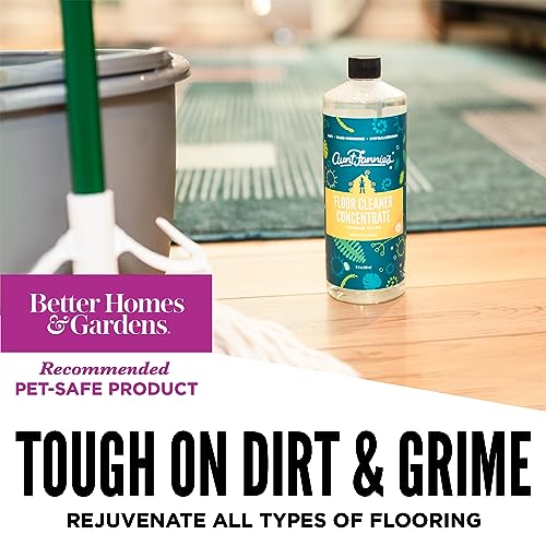 Aunt Fannie's Floor Cleaner Vinegar Wash Concentrate - Multi-Surface Cleaner, 32 oz. (Single Bottle, Bright Lemon)
