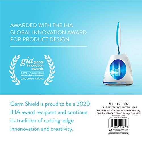 TAO Clean Germ Shield UV Sanitizer â Universal Cleaning Station that Accommodates all Manual and Electric Toothbrushes, Travel Friendly, Kills 99.9% of Germs