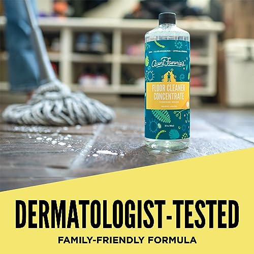 Aunt Fannie's Floor Cleaner Vinegar Wash Concentrate - Multi-Surface Cleaner, 32 oz. (Single Bottle, Bright Lemon)