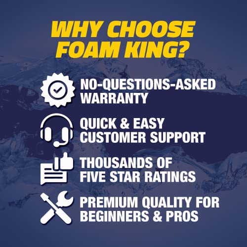 Foam King Car Wash Sprayer Bundle â incl. 3-in-1 Microfiber Wash Mitt & Detailing Towel - Ultimate Scratch Free Cleaning - Connects to Garden Hose - Foam Cannon Car Washing Kit