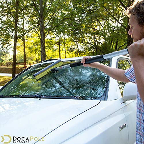 DocaPole 5-12 Foot Car Cleaning Kit | Car Wash Kit with Soft Car Wash Brush, Car Squeegee, Car Wash Mitt (2X), Microfiber Cleaning Head & 12â Extension Pole | Car Detailing Kit with Long Handle