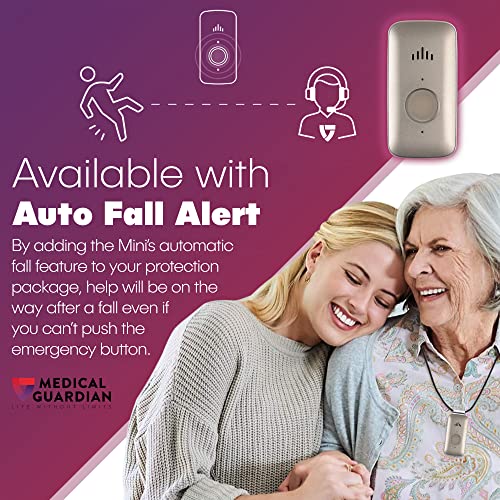 Mini Guardian - 4G Medical Alert System by Medical Guardian - Elderly Assistance Products, 24/7 Alert Button for Seniors - Smart Devices with Easy Button for Elderly Monitoring (Silver)