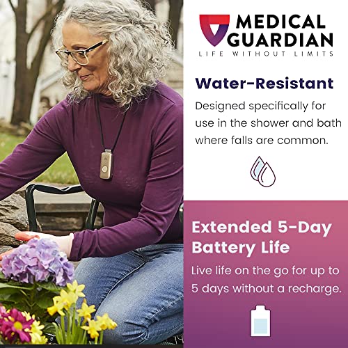Mini Guardian - 4G Medical Alert System by Medical Guardian - Elderly Assistance Products, 24/7 Alert Button for Seniors - Smart Devices with Easy Button for Elderly Monitoring (Silver)