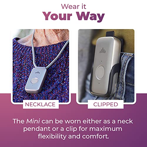 Mini Guardian - 4G Medical Alert System by Medical Guardian - Elderly Assistance Products, 24/7 Alert Button for Seniors - Smart Devices with Easy Button for Elderly Monitoring (Silver)