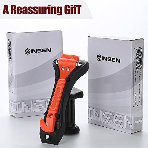 Car Safety Hammer Set of 2 Emergency Escape Tool Auto Car Window Glass Hammer Breaker and Seat Belt Cutter Escape 2-in-1 for Family Rescue & Auto Emergency Escape Tools