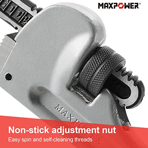 MAXPOWER 18-inch Pipe Wrench, Heavy Duty Aluminum Plumbing Wrench