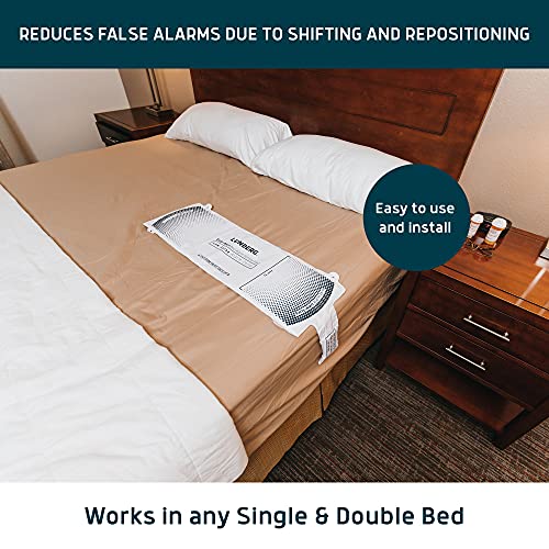 Lunderg Early Alert Bed Alarm System - Wireless Bed Sensor Pad & Pager - Elderly Monitoring Kit with Pre-Alert Smart Technology - Bed Alarms and Fall Prevention for Elderly and Dementia Patients