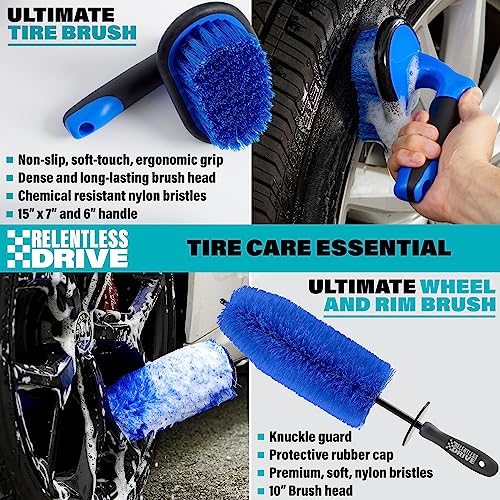 Relentless Drive Ultimate Car Wash Kit (14 Pcs) Car Detailing & Car Cleaning Kit - Car Wash Supplies Built for The Perfect Car Wash - Complete Car Wash Kit with Bucket