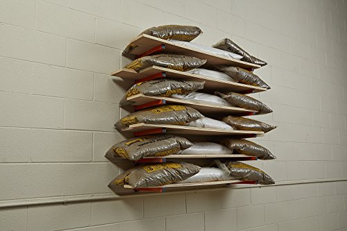 Bora Wood Organizer and Lumber Storage Metal Rack with 6-Level Wall Mount â Indoor and Outdoor Use, In Orange | PBR-001