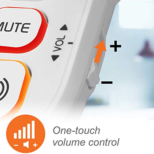 VTech SN5147 Amplified Corded/Cordless Senior Phone with Answering Machine, Call Blocking, 90dB Extra-loud Visual Ringer, One-touch Audio Assist on Handset up to 50dB, Big Buttons and Large Display