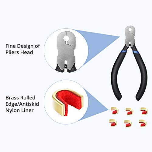 Zonon Bow String Nocking Points Pliers Strings Knock Set T Shape Bow Square Ruler Nocking Buckle Pliers Recurve Bow Turning Kit Archery (Black)