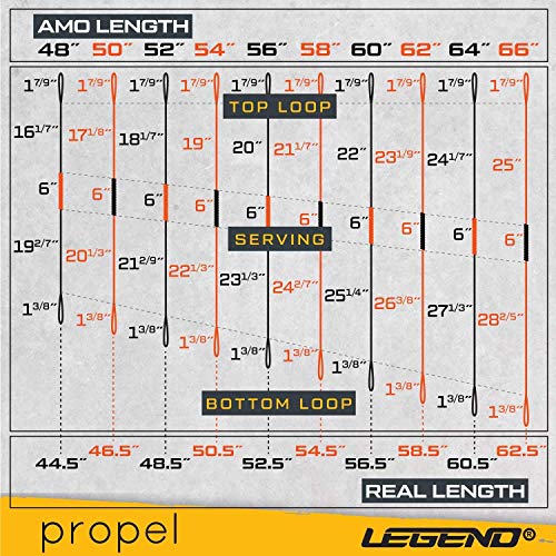 Legend - Recurve Bow String | Traditional Bow String | Dacron Bow String Replacement | Recurve Bow Accessories | Archery Equipment for Recurve Bow | Bowstring AMO 48in to 66in | 12-14-16 Strands