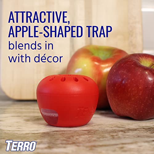 TERRO T2502 Ready-to-Use Indoor Fruit Fly Killer and Trap with Built in Window - 2 Traps + 90 day Lure Supply