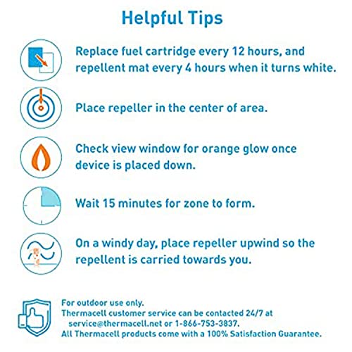 Thermacell Patio Shield Mosquito Repeller, Blue; Highly Effective Mosquito Repellent for Patio; No Candles or Flames, DEET-Free, Scent-Free, Bug Spray Alternative; Includes 12-Hour Refill