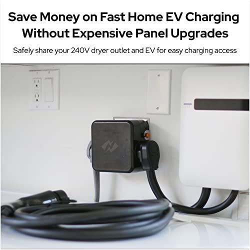 NeoCharge 240V Smart Splitter for Dryer and Electric Vehicle - Easy Home EV Charging Access, Installs in Minutes, No Electrician Required, (24 Amp, NEMA 14-30, UL Certified)