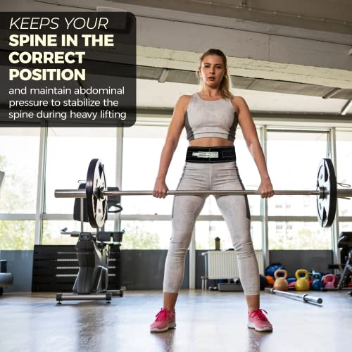 Flexz Fitness Lever Weight Lifting Leather Belt - 10mm Powerlifting Gym Belts for Men & Women - Lower Back Support for Weightlifting Deadlifts Squats