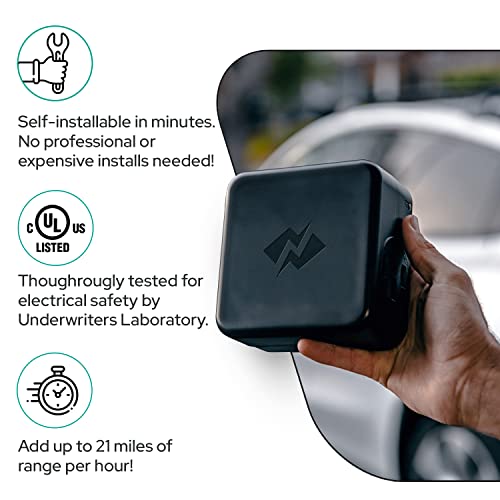 NeoCharge 240V Smart Splitter for Dryer and Electric Vehicle - Easy Home EV Charging Access, Installs in Minutes, No Electrician Required, (24 Amp, NEMA 14-30, UL Certified)