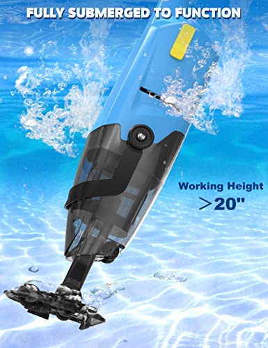 Efurden Handheld Pool Vacuum, Rechargeable Pool Cleaner with Running Time up to 60-Minutes Ideal for Above Ground Pools, Spas and Hot Tub for Sand and Debris, Blue