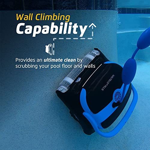 Dolphin Nautilus CC Plus Robotic Pool [Vacuum] Cleaner - Ideal for In Ground Swimming Pools up to 50 Feet - Powerful Suction to Pick up Small Debris - Easy to Clean Top Load Filter Cartridges