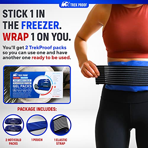 Ice Pack (3-Piece Set) â Reusable Hot and Cold Therapy Gel Wrap Support Injury Recovery, Alleviate Joint and Muscle Pain â Rotator Cuff, Knees, Back & More (3 Piece Set - Classic)