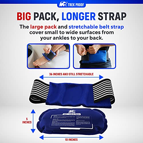 Ice Pack (3-Piece Set) â Reusable Hot and Cold Therapy Gel Wrap Support Injury Recovery, Alleviate Joint and Muscle Pain â Rotator Cuff, Knees, Back & More (3 Piece Set - Classic)