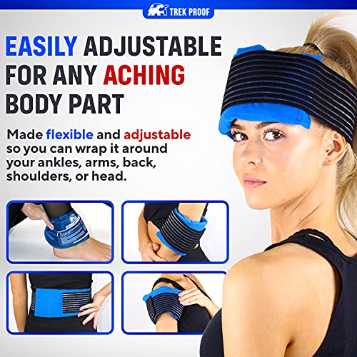 Ice Pack (3-Piece Set) â Reusable Hot and Cold Therapy Gel Wrap Support Injury Recovery, Alleviate Joint and Muscle Pain â Rotator Cuff, Knees, Back & More (3 Piece Set - Classic)