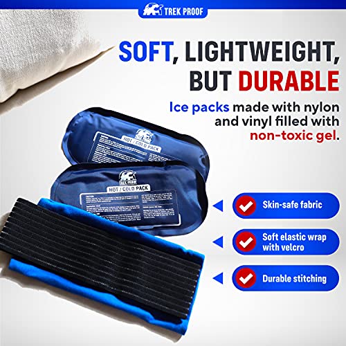 Ice Pack (3-Piece Set) â Reusable Hot and Cold Therapy Gel Wrap Support Injury Recovery, Alleviate Joint and Muscle Pain â Rotator Cuff, Knees, Back & More (3 Piece Set - Classic)