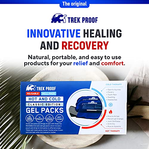 Ice Pack (3-Piece Set) â Reusable Hot and Cold Therapy Gel Wrap Support Injury Recovery, Alleviate Joint and Muscle Pain â Rotator Cuff, Knees, Back & More (3 Piece Set - Classic)
