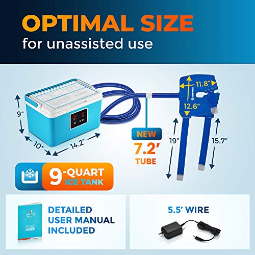Cold Therapy Machine â Cryotherapy Freeze Kit System â for Post-Surgery Care, ACL, MCL, Swelling, Sprains, and Other Injuries â Wearable, Adjustable Knee Pad â Cooler Pump with Digital Timer