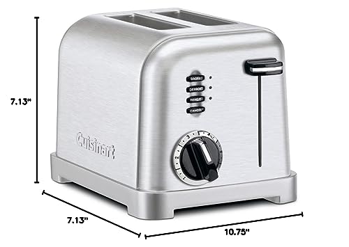 Cuisinart CPT-160 Metal Classic 2-Slice Toaster, Brushed Stainless