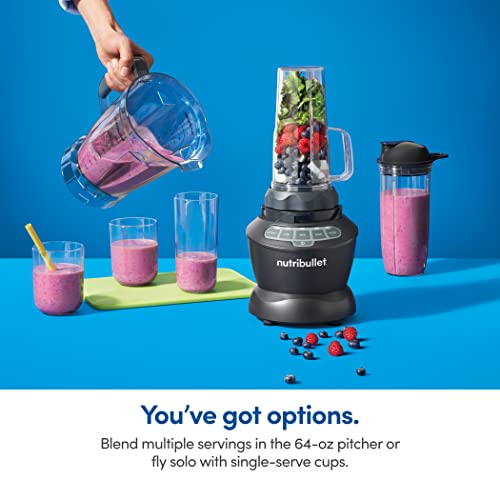 NutriBullet ZNBF30500Z Blender Combo 1200 Watt, 1200W, Dark Gray