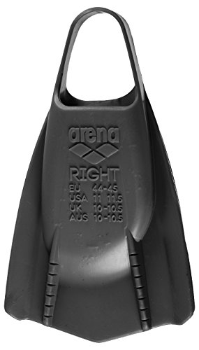 arena Powerfin PRO Swim Training Fins, Black, 9.5-10.5