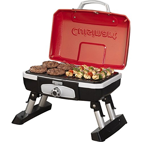 Cuisinart CGG-180T Petit Gourmet Portable Tabletop Propane Gas Grill, Red
